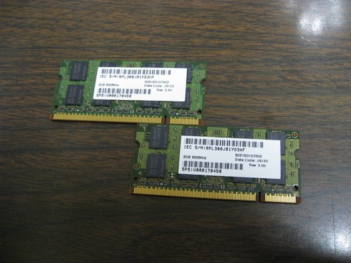 Samsung 2x2GB 2Rx8 PC2-6400S-666-12-E3 DDR2 RAM 200 PIN SO DIMM M470T5663EH3-CF7 - Picture 2 of 3