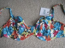 New 30FF Panache Leila bikini top tropical print SW1022