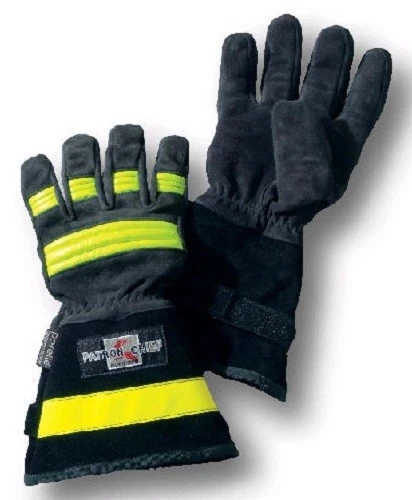 Askö Feuerwehrhandschuh Patron Chief Farbe Dunkelblau/Neongelb größe 9 und 10