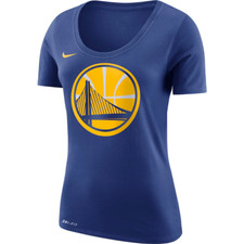 Golden State Warriors NBA Nike Dri-FIT Royal Primary Logo T-Shirt Women's XS