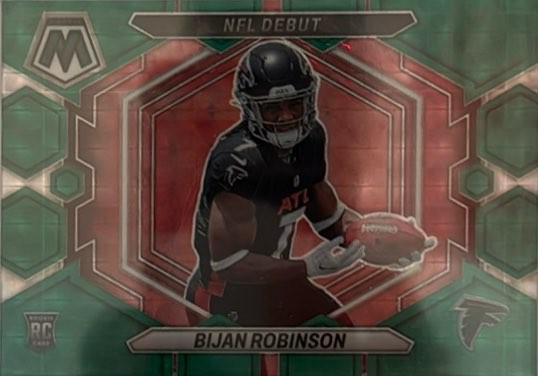 2023 Panini Mosaic #ND-9 Bijan Robinson Green Mosaic