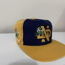 Vintage Notre Dame Fighting Irish Hat Cap Snap Back Script Sports Specialties