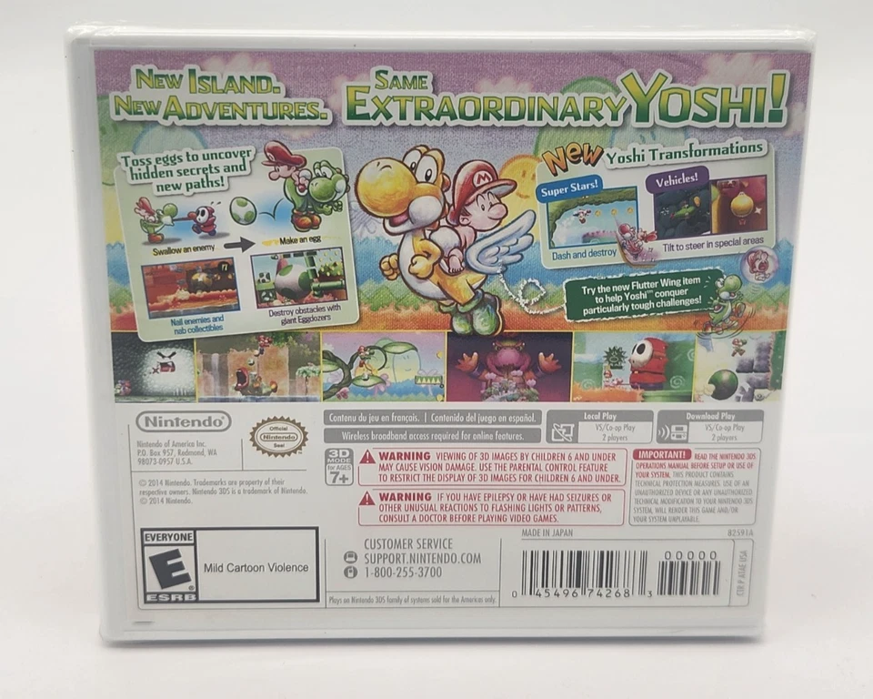 Yoshi's New Island (Nintendo 3DS, 2014) Brand New Factory Sealed US Version - Image 2 of 4