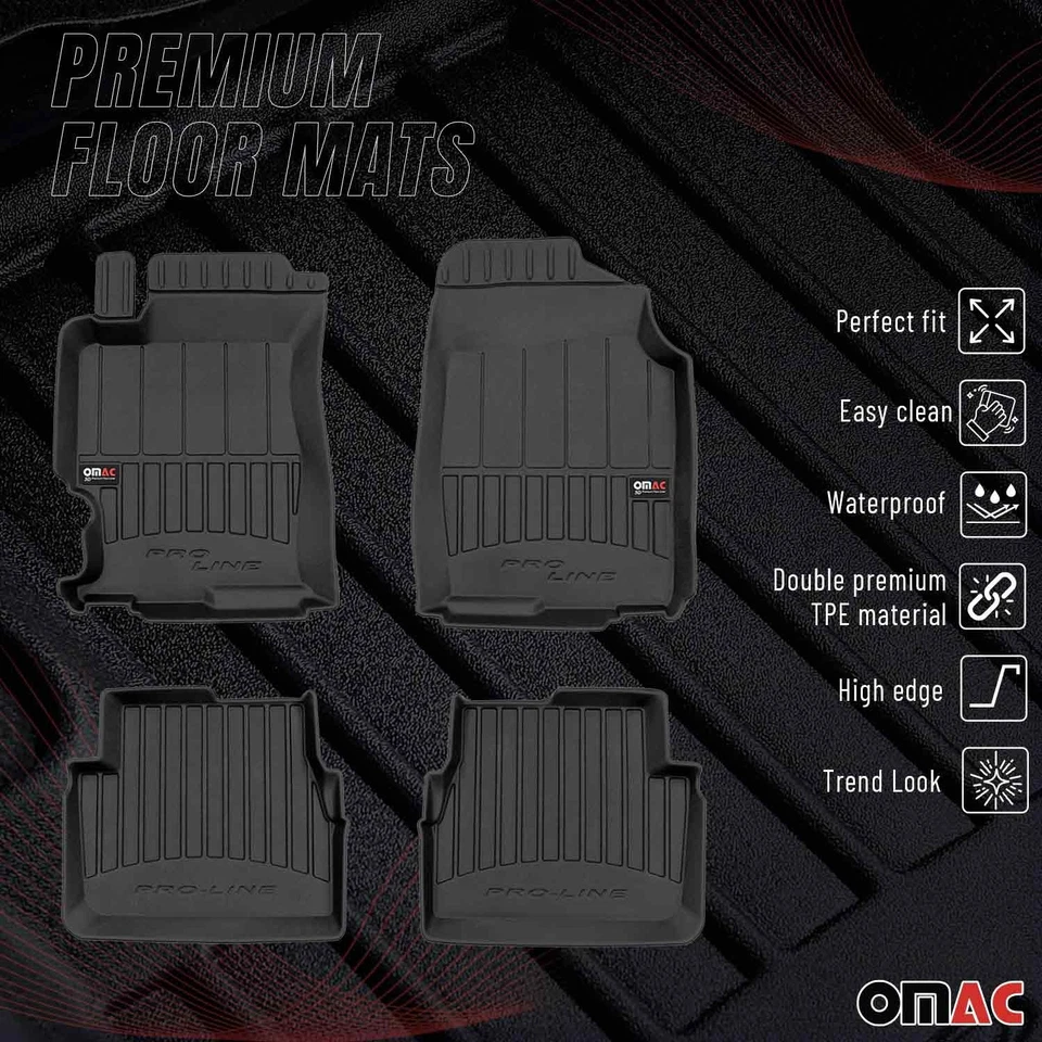 OMAC Premium Floor Mats for Mazda 6 2003-2008 All-Weather Heavy Duty 4Pcs - Image 2 of 4
