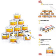 FHS24 6 Hour Chafing Fuel 12-Pack Cans for Chafing Dishes