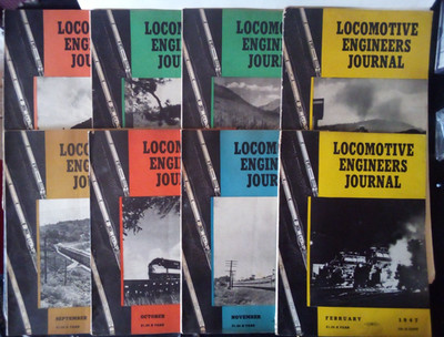 KONVOLUT 8 VINTAGE 1947 LOKOMOTIVEN INGENIEURE ZEITSCHRIFTEN ZUG RR F9