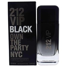 212 Vip Black By Carolina Herrera Cologne For Men Edp 3.3 3.4 Oz New In Box 212 Vip Black By Carolina Herrera Cologne For Men Edp 3.3 3.4 Oz New In Box