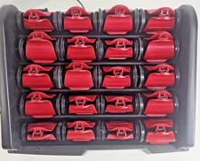 Remington Hot Rollers Ceramic Heated Clip Setter 20 Ct Black Red Maroon H9096