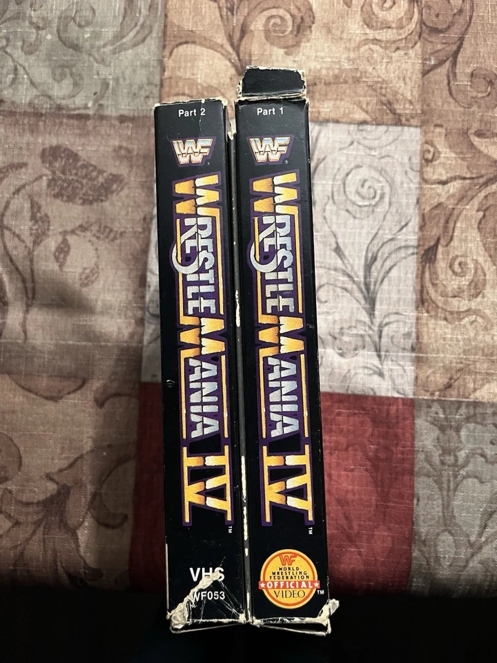 WWF Wrestlemania IV (VHS, 1988) Wrestling WWE WCW Hulk Hogan Andre The Giant  - Image 3 of 4