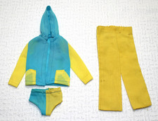 Vintage 1976 Ken Best Buy Fashions Blue and Yellow Outfit #9130 Complete Set
