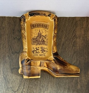 Georgia State Capitol Boot Shaped Ashtray Souvenir Collectible