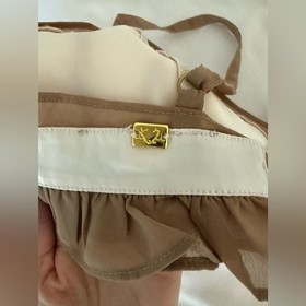 Y2k satin For love & lemons skivvies lingerie dainty bra top blush and brown S