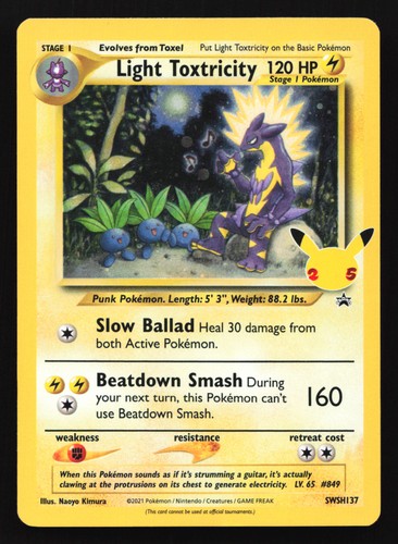 Light Toxtricity SWSH137 Holo Promo (Sword & Shield Promo Cards)