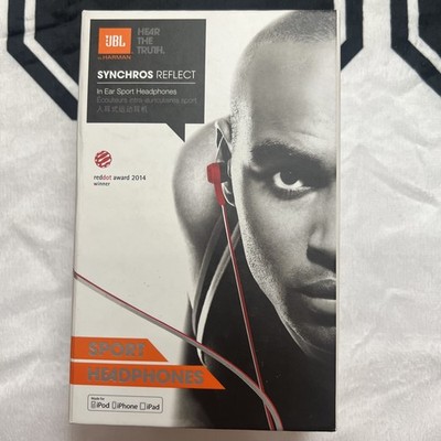 Brand New JBL Synchros Reflect In Ear Sport Headphones Red  Color