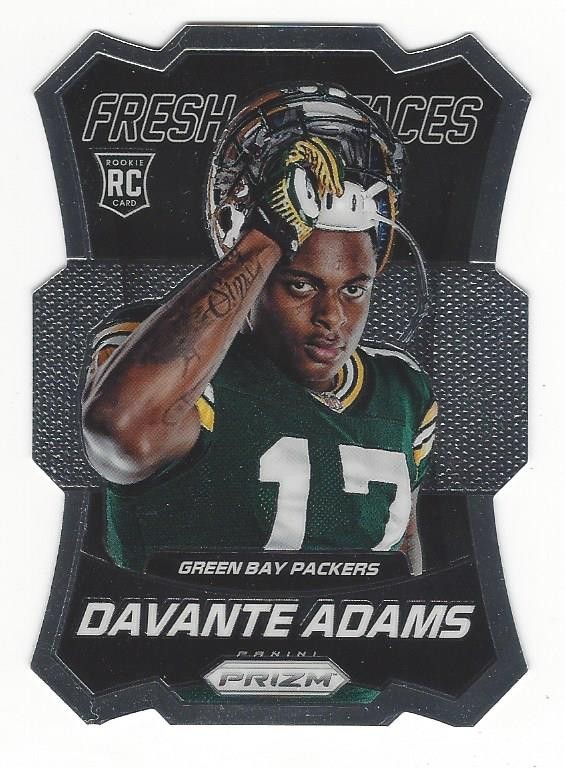 2014 Panini Prizm DAVANTE ADAMS FRESH FACES ROOKIE INSERT Die Cut RC card #FF12!