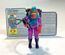 VINTAGE GI JOE ARAH COBRA TOXO-VIPER 1988 COMPLETE WITH CARD HASBRO