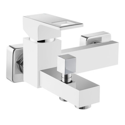 Bad Wannen Armatur Badewanne Wasserhahn Wand Mischbatterie Weiß Serie Anemone