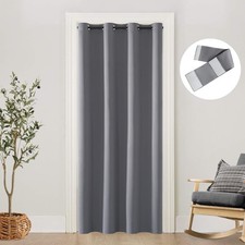 Door Curtain for Doorway or Closet Doors 52 x 80 Inch Length,Faux Accordion D...