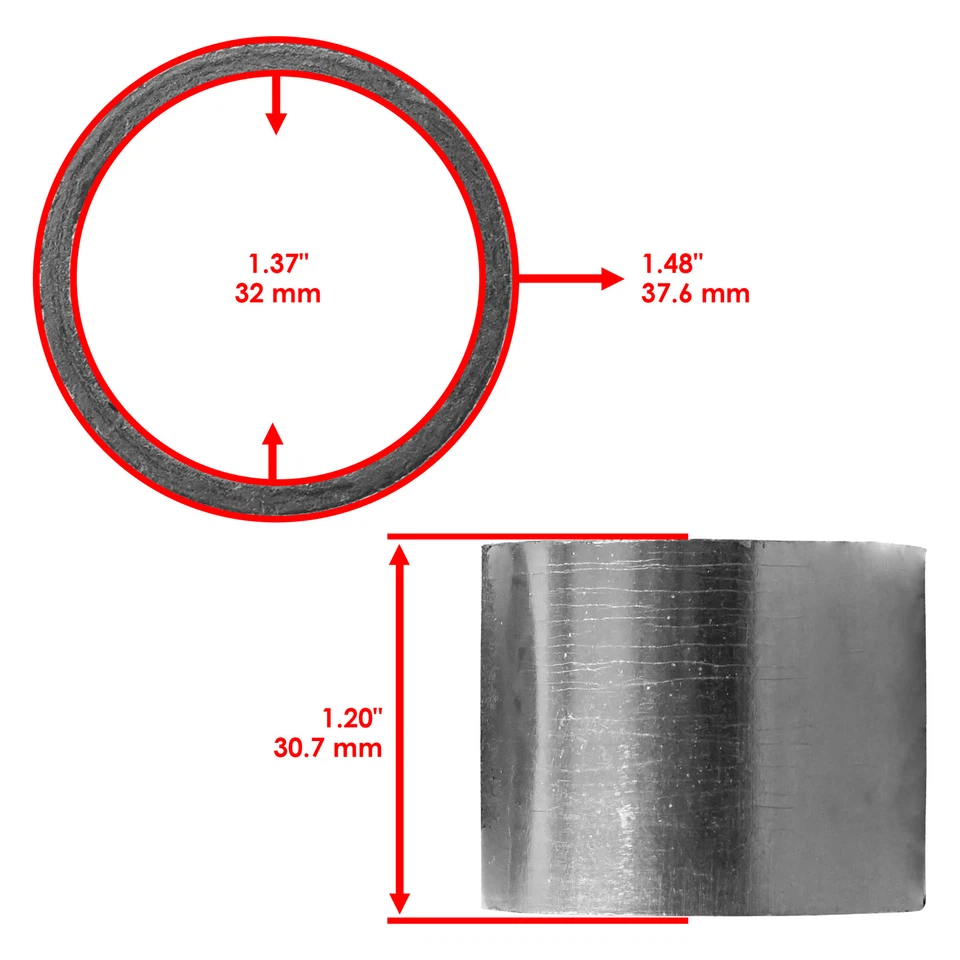 Juntas silenciadoras de tubo de escape para Yamaha Grizzly 350 YFM350F 4X4 2007-2014 Foto 2 de 4