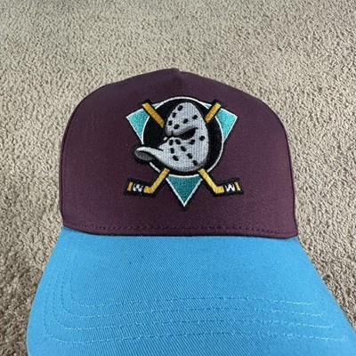 Mighty Ducks Of Anaheim Hat Cap Snap Back Mens Purple NHL Hockey