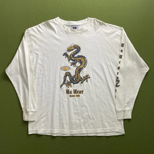 90s Wu Wear Wu Tang Clan Tee Long Sleeve Sz 2XL Dragon G 1990s vintage concert t-shirt, vintage, size XXL, single stitch, B+ condition