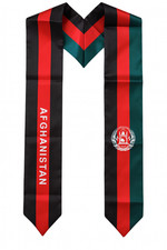Premium Afghanistan Flag Graduation Stole Sash International Student Unisex