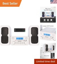 3-Piece Compact CD Shelf System with Digital FM Stereo Radio, Bluetooth Wirel...