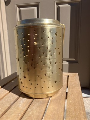 Artisian Direct Milky Way Celestial Gold Metal Lantern Candle Holder 9 x6 