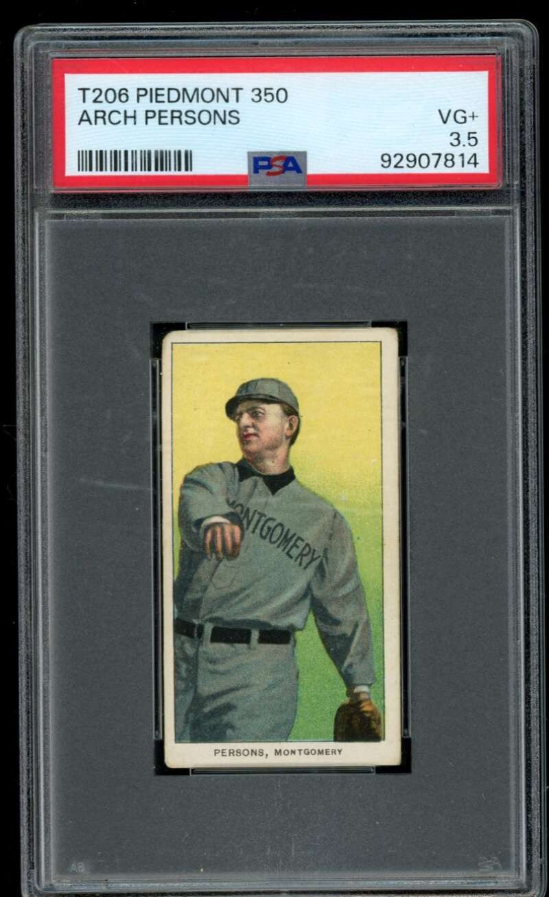 1909-11 T206 Arch Persons Piedmont 350 PSA 3.5 Follow Thru  (7814)