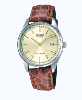 Casio MTP-1175E-9AJH | Dresswatch |Leder | Goldes Ziffernblatt | Japan | NEU&OVP