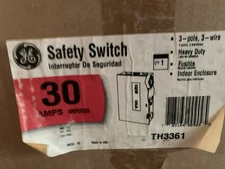 GE TH3361 30A 600V 3P Type 1 Indoor Enclosure New