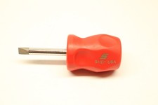 Snap-on Tools USA NEW 2-Piece RED Hard Handle STUBBY Screwdriver Set
