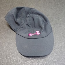 Under Armour Hat Cap Womens Adjustable Strap OSFA Pink Black Baseball UA Logo
