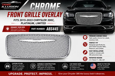 Chrome Front Grille Overlay For 2015-2023 Chrysler 300c Platinum Limited Abs445 Chrome Front Grille Overlay For 2015-2023 Chrysler 300c Platinum Limited Abs445