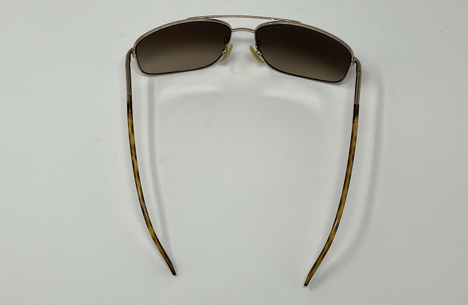 Vintage RarePrada SPR52M GoldTone Aviator Brown Gradient Tortoise Acetate Temple image 6
