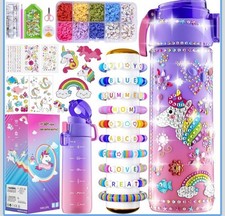 Gifts for Girls 4-12, Decorate Your Own Water Bottle Kits Girls, Unicorn Diamond