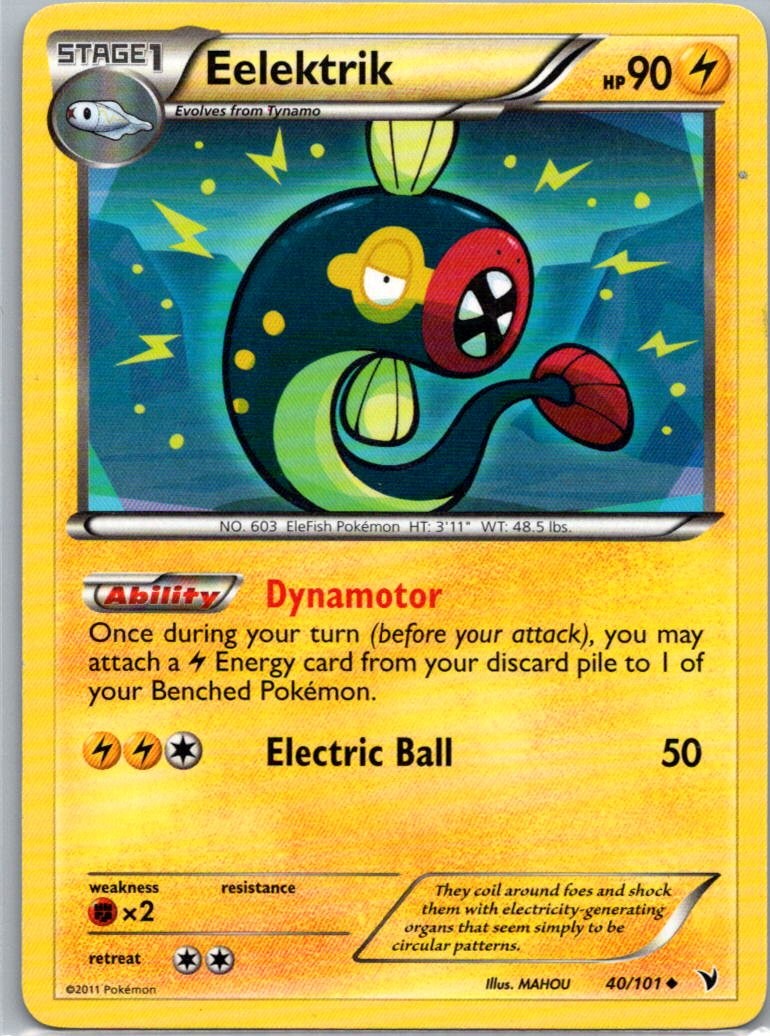 Pokemon TCG Eelektrik 40/101 Noble Victories LP