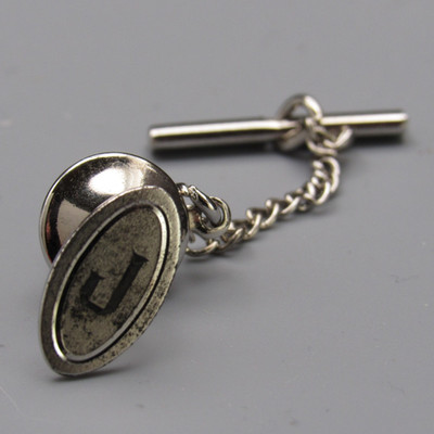 Vintage Dolan & Bullock Sterling Silver Initial J Tie Tack Monogram D&B USA