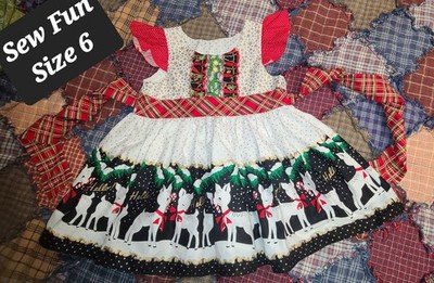 Sew Fun Matilda Jane Platinum Remake The Most Famous Reindeer Loves Me Top Sz 6