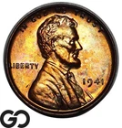 1941 Lincoln Cent Wheat Penny Proof, Gem RB PR++