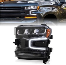 Full LED Headlight Assembly for Chevy Silverado 1500 2019 2021 Left Driver Side
