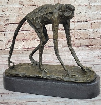 100% Real Bronze Monkey Wild Animals and Wild Life sculpture by Milo Art Figure