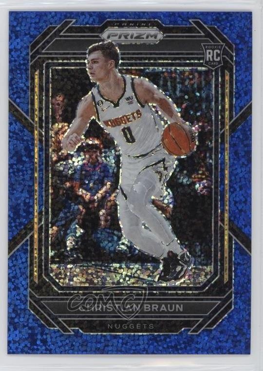 2022-23 Panini Prizm Blue Sparkle Prizm /144 Christian Braun #223 7y2