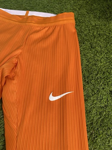 Nike Pro Elite Team Running Long Tights Made in USA Mens Med Orange DA3061-873 - Picture 2 of 6