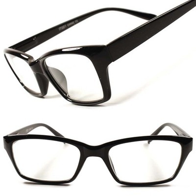 Casual Smart Nerd Geeky Look Rectangle Black Frame Reader 1.50 Reading Glasses