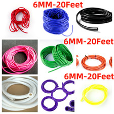 For 6MM 20 Feet Universal Vacuum Air Silicone Hose Line Tube 3mm Thickness
