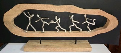 Uttermost Contemporary Finish Line Running Man Sculpture 30''x12''x5'' Modern Decor