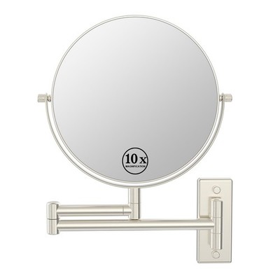 Wall Mounted Makeup Mirror, 1x/10x Double-Side Magnifying Mirror 8 Inch Vanit...