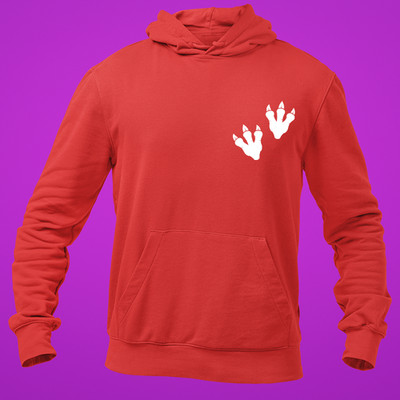 Dinosaurier Fußabdrücke Hoodie prähistorisch T-Rex Raptor Jurassic Dino Fan Geschenk
