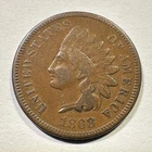1868 Indian Head Cent Penny Solid Mid Grade Chocolate Brown Great for Album